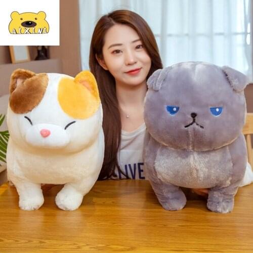Cat Plush Toy Short Feet Cat Pillow Soft Toys Stuffed Animals Sofa Decor Gift Cute Plush Kawaii Plush Kawaii Pillows Cat Toys