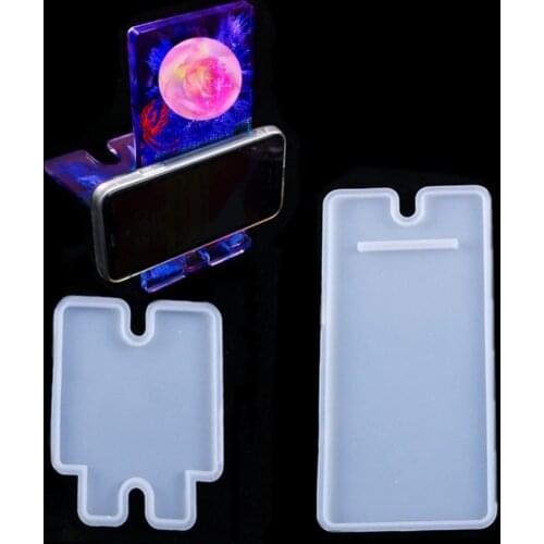 Cell Phone Stand Epoxy Mold Universal Smartphones Holder Silicone Molds for Table Nightstand Home Office