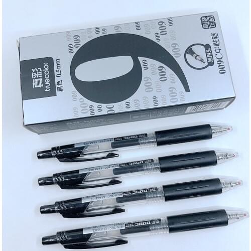 TrueColor Korean School Student Stationery Black 0.5mm Liquid Gel Ink Pens For Writing Office Supplies 009C