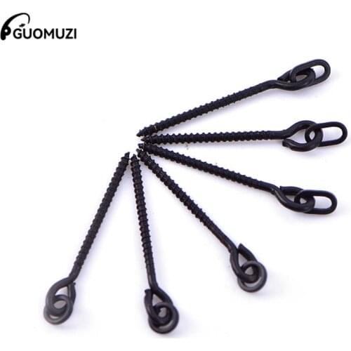 Practical New 10 Pcs Boilie Screw Peg With Ring Swivel D-Rig Chod Rig Terminal Tackle Bait Screws Fishing Accessories