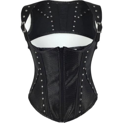 Adjustable Belt Black Corset With Zipper Bright Diamond Corset Top Steel Bone Belly Vintage Corset Sexy Fashion Corset S-2XL