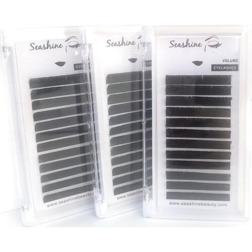 Seashine 1 Tray Classic Eyelashes Extensions Mix Individual Lashes Russian Volume Silk Easy J/B/D/C 0.05/0.07/0.10/0.15 HandMade