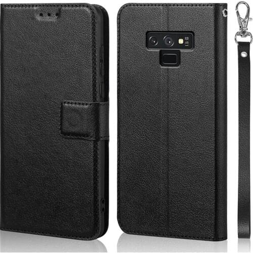 Luxury Flip Case for Samsung Galaxy Note 9 / Note9 Cover Original Book Design Leather Phone Coque Wallet Capa Stand With Strap