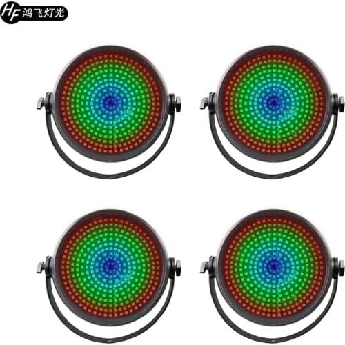 4 Pieces Round 315 LED Stroboscopic KTV Bar Stage Disco Wedding Performance LED Full-Color Sound Control Strobe Light