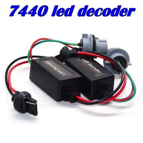 T20 7440 LED Decoder No more OBC warning Fix Hyper Flash, car LED Warning Canceller NO FREE ERROR decoder 2pcs FREESHIPPING