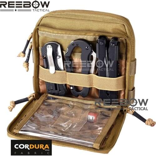 BOWTAC 1000D CORDURA EDC Pouch Tactical Bag Outdoor Military Daily Waist Organizer Bag MOLLE Utility Map Pack Cycling Hunting
