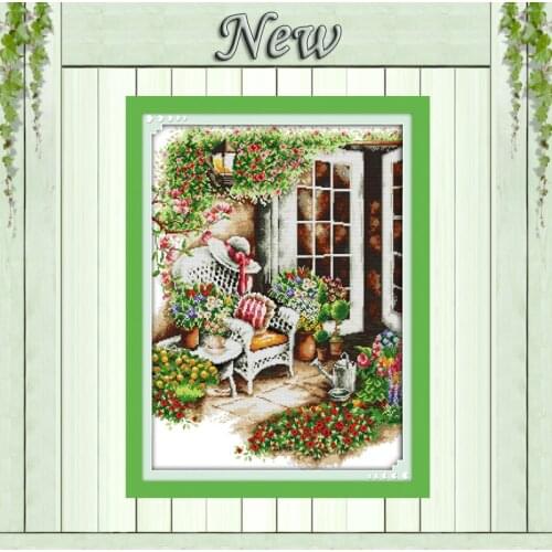 Comfortable frontage Home house Scenery,Counted printed on canvas DMC 14CT 11CT DIY Cross Stitch Needlework kits Embroidery Sets