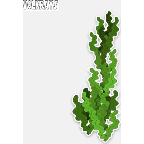 Vilkrays Fashion Car Sticker Marine Organism Green Seaweed Accessories Reflective Waterproof Sunscreen Vinyl Decal,13cm*4cm