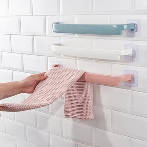 Suction Cup Towel Rack Bathroom Hanger Strong Adhesive Wall Hook Storage Rack For Bathroom, Kitchen, Laundry Room Home Storage