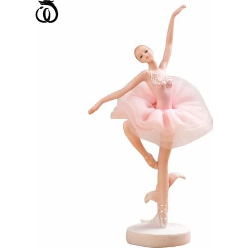 WU CHEN LONG European Ballet Dance Girl Art Sculpture Ballerina Character Statue Resin Craft Home Decoration Creative Gift R6799