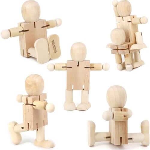 1pc/Pack Wooden Joint Model Dolls About 11CM Sketch Model Bauble Human Artist Wooden Manikin Drawing Mannequin Model WD0038