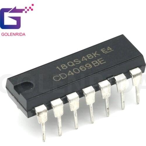 10PCS CD4069UBE DIP14 CD4069U DIP CD4069 DIP-14 CD4069BE