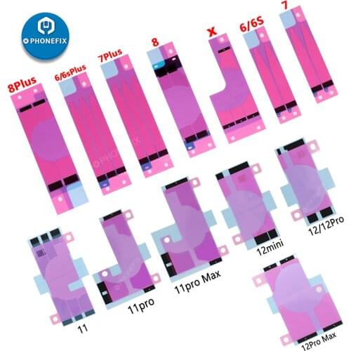 10 pcs/lots Double Side Sticker for iPhone 12Pro 12 Mini 12 11 X 8 Plus 8 7Plus 7 6S 6P 6 Battery Glue Tape Pull Trip Parts