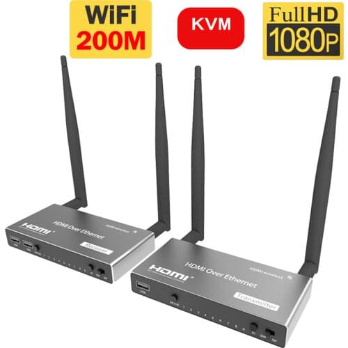 200m Wireless Transmission Transmitter and Receiver HDMI Extender Converter 50M Wifi Sender hd Screen Mirroring for DVD PC To TV