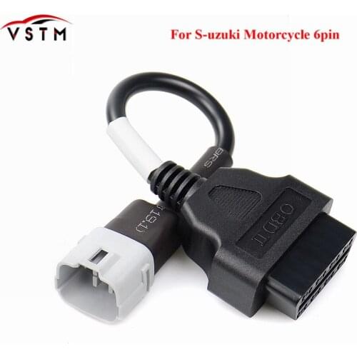 2021 New Arrival For Motorcycle Motobike OBD2 Connector For SU*ZUK 6PINI Moto OBD Extension cable