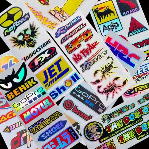 3 Set Laser Rainbow Motorcycle Side Strip Bike Helmet Sticker Car Styling Vinyl Decal For YAMAHA Honda KTM Kawasaki New Arrvial