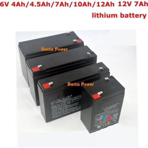 6v 4ah 4.5ah 7ah 10ah 12ah 12v 7Ah lithium battery for electronic scale Access control children toy airplane rc tank UPS