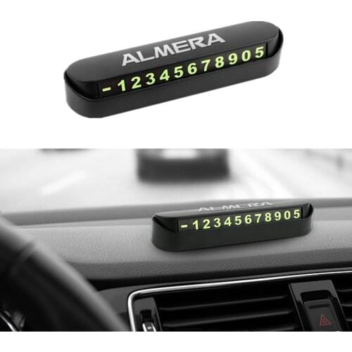Car Temporary Parking Card Phone Number Card Plate Sticker for Nissan Almera G15 N16 Car-Styling Accessories