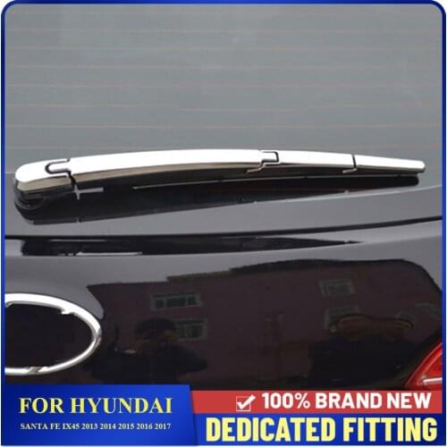 Car Styling For Hyundai Santa Fe IX45 2013 2014 2015 2016 2017 Rear Window Screen Wiper Cover Trims Sticker