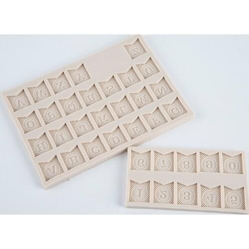 Bunting Alphanumeric Mold Silicone Mold Fondant Cake Decoration Tool Gumpaste Sugarcraft Chocolate Molding Pan