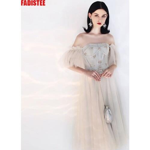 Elegant Prom party Dresses Vestido de Festa sexy robe de mariee robe communion fille robe beads Autumn 2020 short evening party