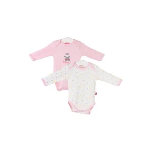 Fisher Prıce hippo 2li long sleeve Snap body long sleeve body toddler clothes long sleeve baby clothing set outfits