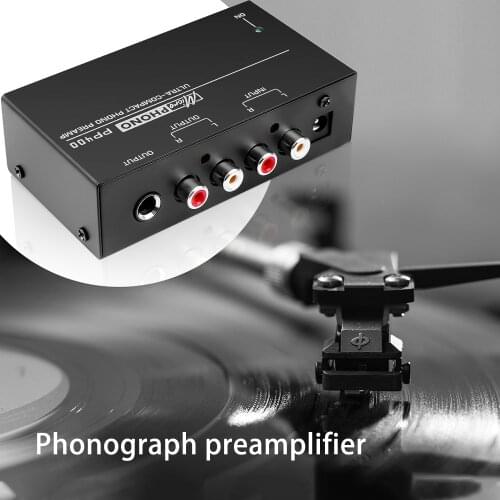 Hot Sale Ultra-Compact Phono Preamp Preamplifier With Rca 1/4 Inch Trs Interfaces Preamplificador Phono Preamp