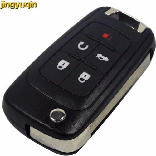 Jingyuqin 5b Folding Remote Key Shell Cover For Buick Excelle Verano La Crosse Regal Car Alarm Housing Keyless Entry Fob Case