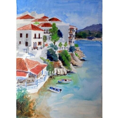 GATYZTORY Frame Sea Scenery DIY Painting By Numbers Modern Wall Art Canvas Painting Hand Painted Gift For Living Room Arts