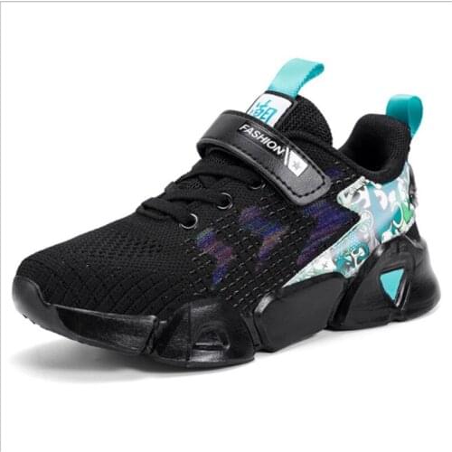 2021 Summer New Kids Shoes Boys Comfortable Mesh Running Sneakers Childrens Fashion Platform Light Breathable Casual Shoes