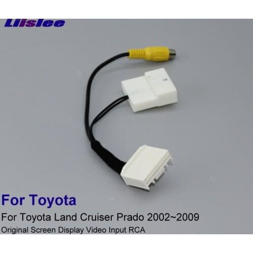 Liislee 24 Pins Car Adapter Wire Cable For Toyota Land Cruiser Prado 2002~2009 Rear View Camera/Original Video Input RCA