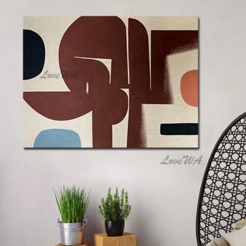 New Arrival Abstract Colorful Canvas Oil Painting Unframeless Wall Hangings Picture Canvas Art Large Size For Entrance Decor