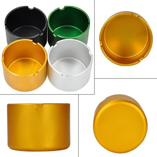 Smoking accessories ashtray 63mm diameter aluminum alloy ashtray with three teeth mouth shape metal ashtray