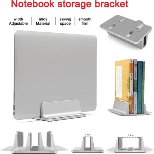 Aluminum Alloy Standing Desk Laptop Stand Storage 1/2 Ports Adjustable Book Tablet Notebook Holder For Macbook Pro Air DELL iPad