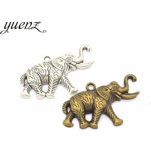 YuenZ 2pcs Big Elephant Charms Metal Pendants for Jewelry Making Necklace Jewelry Handmade Crafts 62*38mm D918