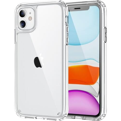 Reinforced Clear Case for iPhone 12 11 XR 7 8 Plus Hard Crystal Bumper Protective Case for iPhone 12 11 Pro Xs Max