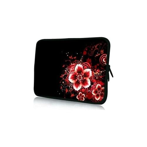 Red Flower Laptop Sleeve Bag 11.6 12 13.3 14 15.6 17 Laptop Bag Case For Macbook Dell HP Asus Acer Lenovo Notebook Sleeve Cover