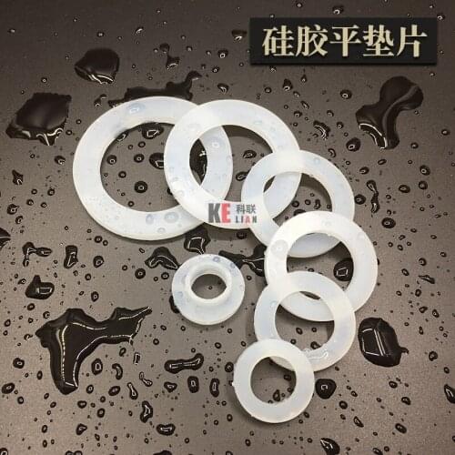 Silicone flat gasket 1/2 3/4 1 1.2 inch 15 water meter live connection bellows water heater plug rubber sealing ring