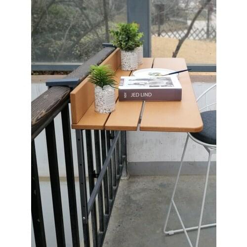 Folding Table Balcony Railing Hanging Table Folding Convenient Hanging Computer Table Home Bar Counter Creative Lifting Desk