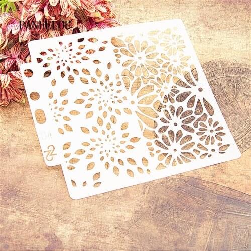 Lovely flower petals scrapbook stencils spray plastic mold shield DIY cake hollow Embellishment printing lace ruler valentine