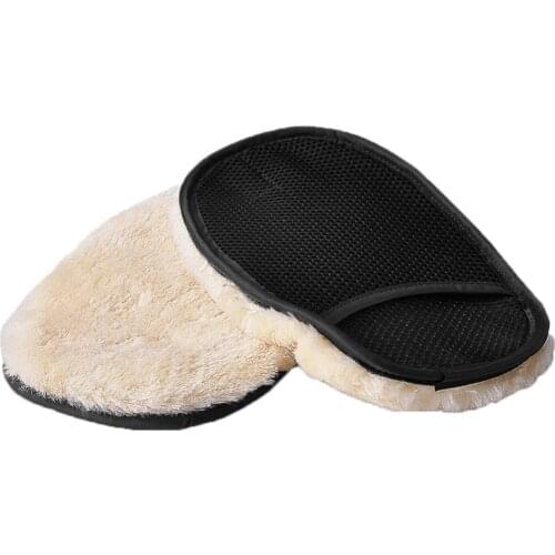60%Hot Sale Car Wash Glove Faux Woolen Soft Anti-scratch for Car Wash Multifunction Thick Cleaning Glove Car Wax Detailing Brush