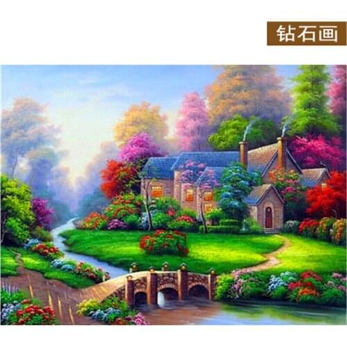 5D DIY Diamond Painting dream town Rhinestones Pictures Diamond Embroidery Sale Landscape Diamond desert