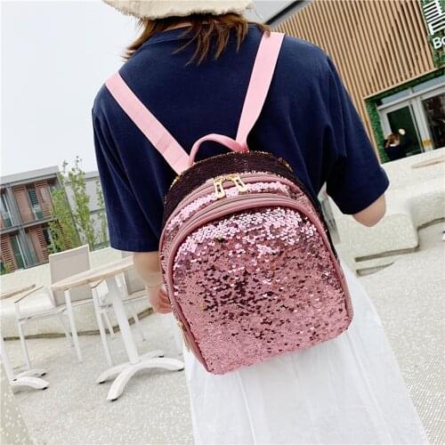 Aosbos 2020 Casual Women Backpack Multifunctional School Backpacks for Teenager Girls 2020 New Small Fashion Sequins Backpack