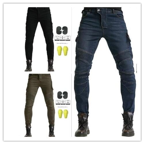 B06 Three colors NEW Motorcycle riding jeans leisure motorcycle trousers racing pants men and women with protective gea