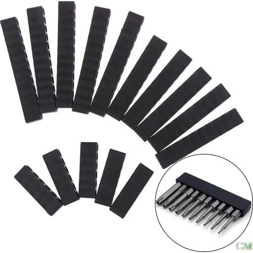 5 Pcs Hex Shank Screwdriver Bit Holder Plastic Screwdriver Head Storage Drill Bit Stand Power Accessories 6/10/12 Holes