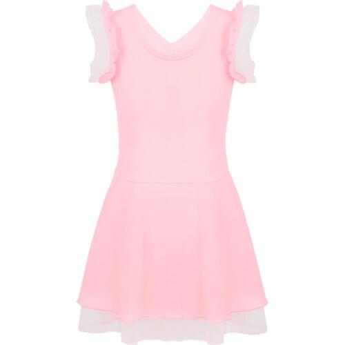 Kids Girls Ballet Tutu Dance Dress Gymnastics Leotard Dancewear Children Princess Party Flower Dresses Fancy Ballerina Costumes