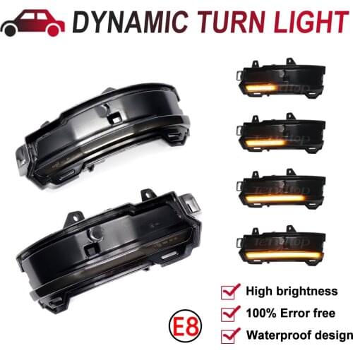 For Land Rover Discovery Sport L550 2014-2020 For Jaguar F-Pace X761 Water Blink Dynamic Flowing Side Mirror Light Turn Signal