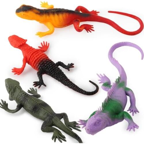 Lizards Reptile Forest Animal Model Toy Action Garden Ornaments Animal Model Chameleon Lizards Sanke Simulation Kid Gift for Boy