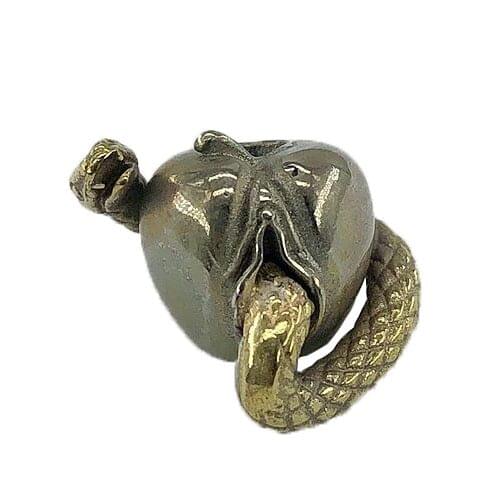 Outdoors DIY Tools EDC White Brass Apple Snake Original Sin Knife Beads Lanyard Pendants Key Rings Accessories