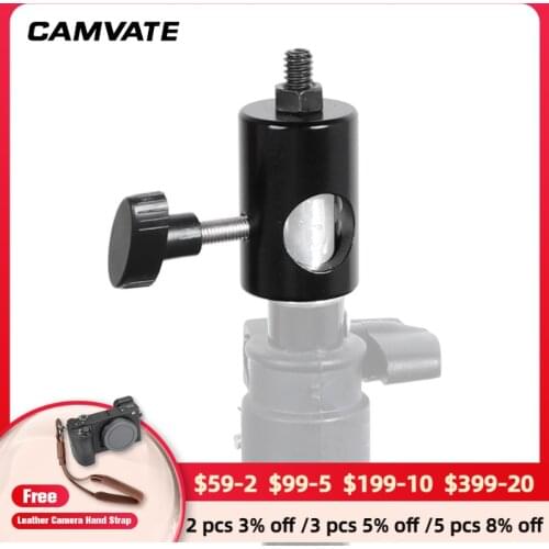 CAMVATE Light Stand Head Mount With 1/4"-20 Thread Screw Adapter C2296